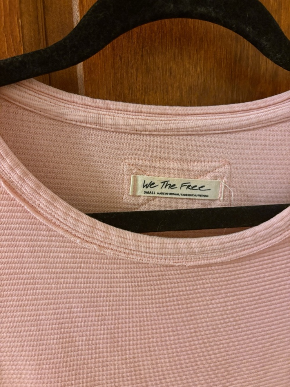 FREE PEOPLE We the Free Total Eclipse Tee Blossom Pink Top Shirt Knit NWOT Sz S - Picture 5 of 6
